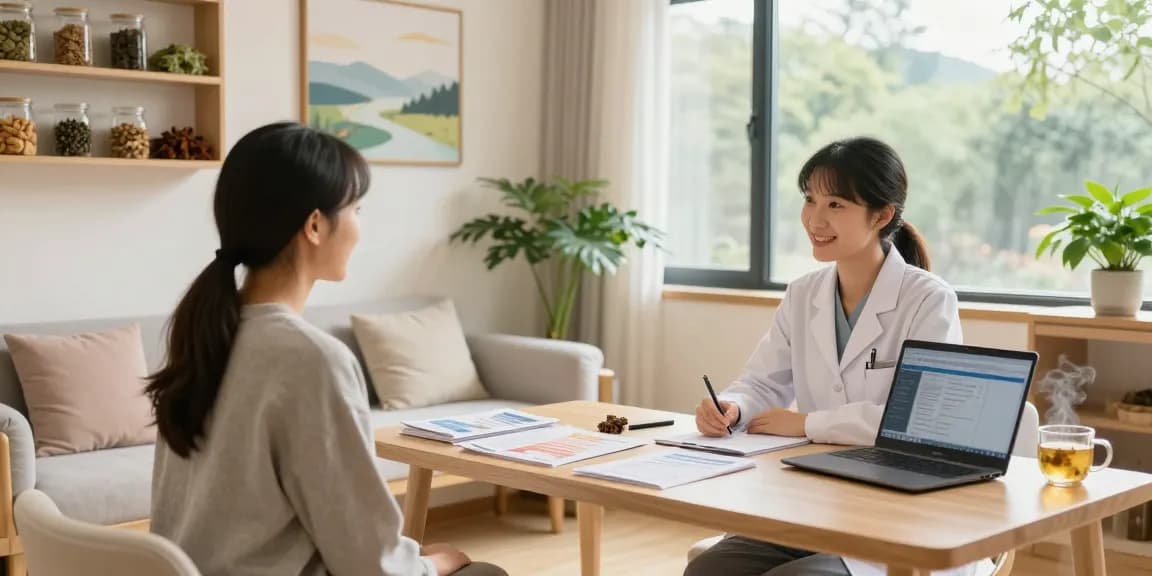 Welcoming consultation at 수원한의원, highlighting personalized care and a comfortable atmosphere.