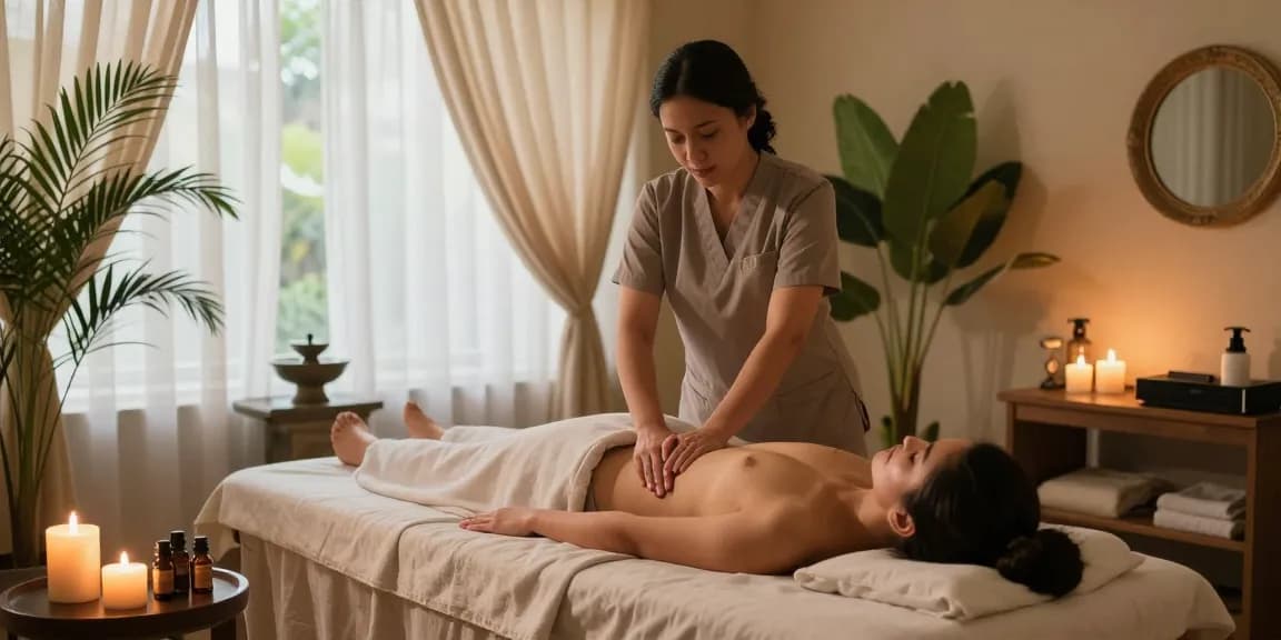 Experience 영등포스웨디시 therapy in a tranquil spa with soothing ambiance