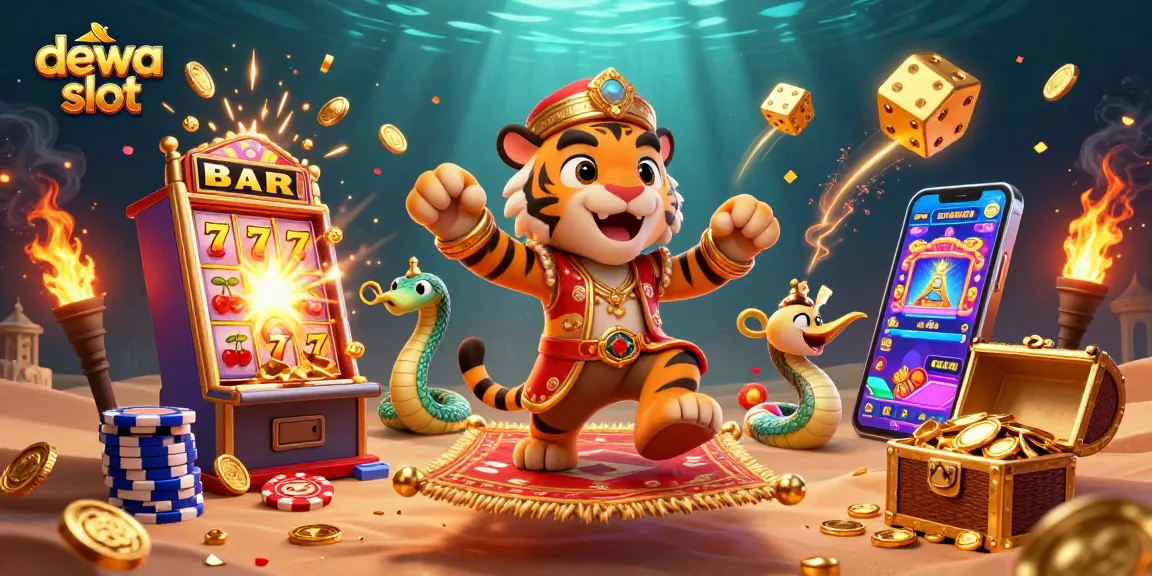 Menggandakan peluang dengan dewa slot, ilustrasi slot menggembirakan yang memancarkan keberuntungan.
