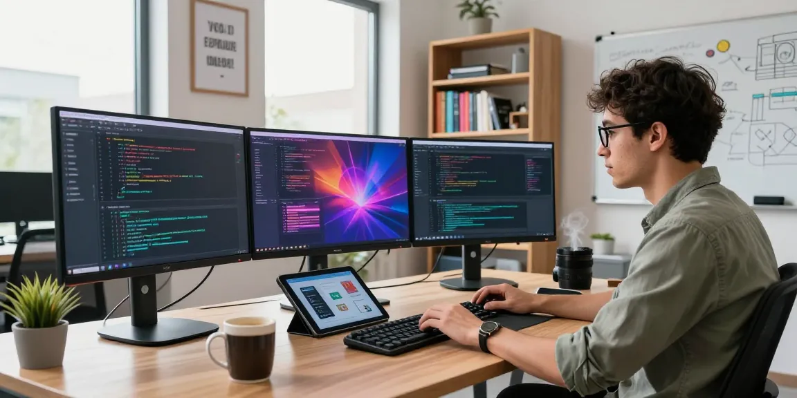 Dynamic coding workspace representing the WPS Official Website, showcasing vibrant programming activity and professional atmosphere.
