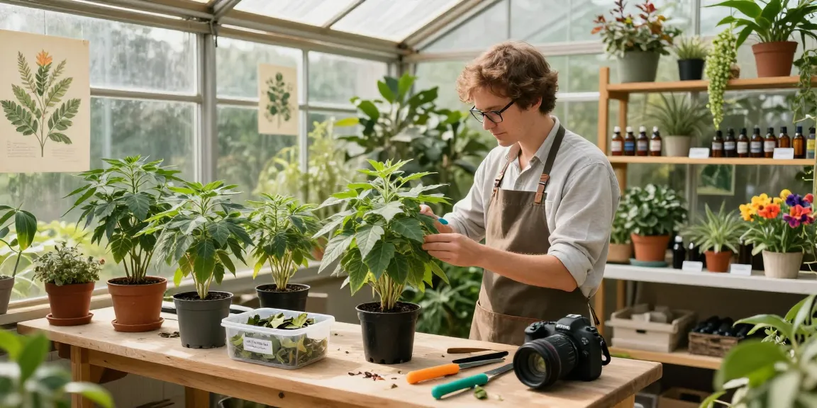 Salvia Divinorum buy in a greenhouse showcasing live plants and educational displays.