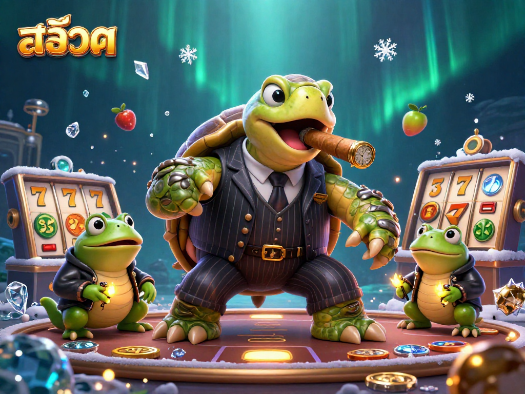 Win big with สล็อต as a snapping turtle mobster and bullfrog enforcers shine on the casino floor