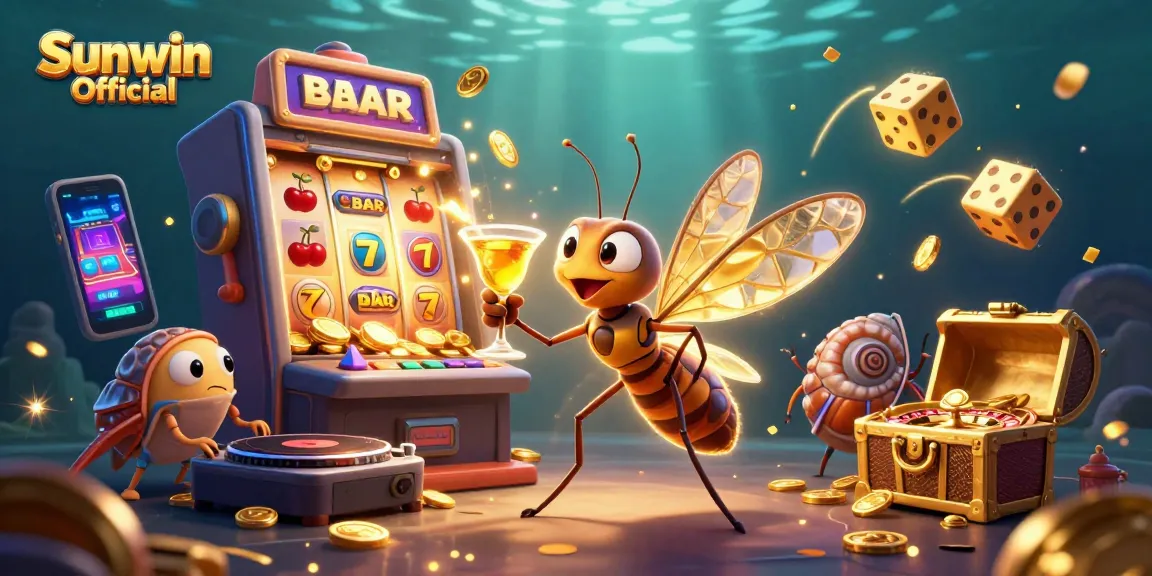 Experience the fun of gaming with Sunwin Official, featuring unique casino characters and vibrant elements.