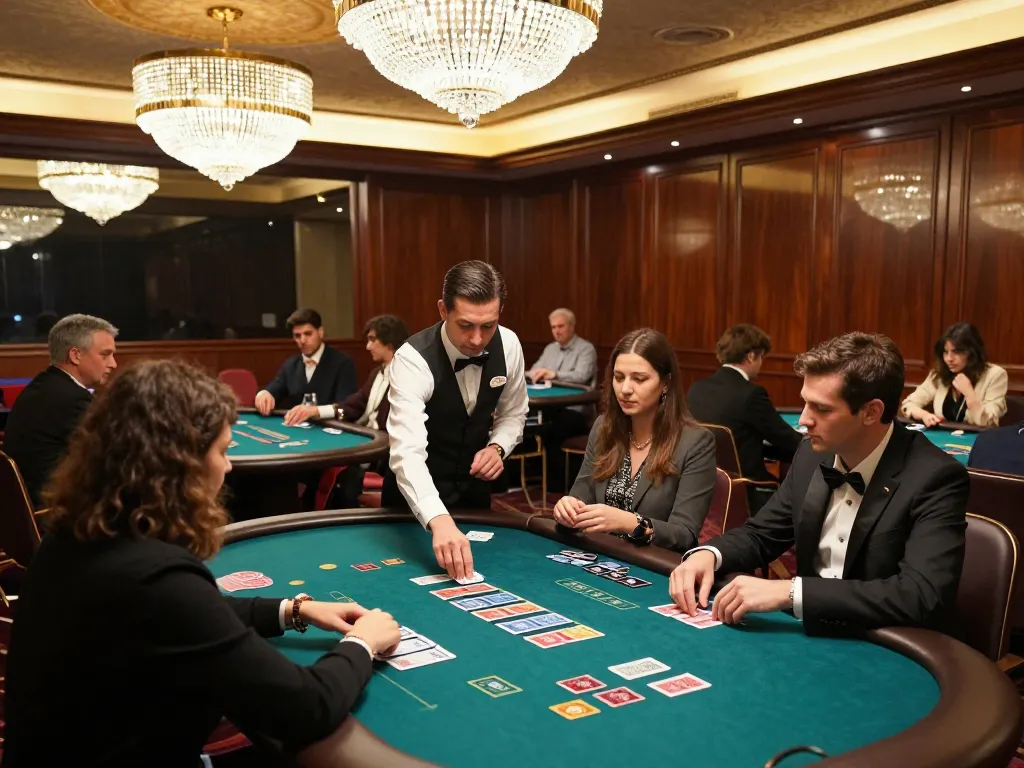 Baccarat gameplay at TR88it casino with players experiencing a luxurious gaming atmosphere