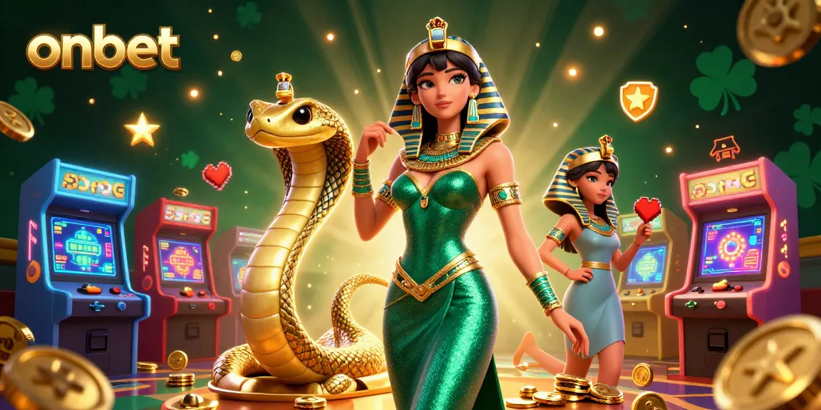 Engage with onbet's thrilling casino action featuring vibrant characters and arcade elements.