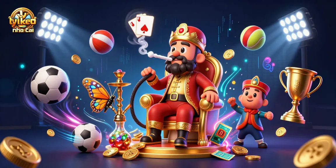 Explore ty le keo nha cai in this vibrant 3D illustration highlighting sports betting excitement.