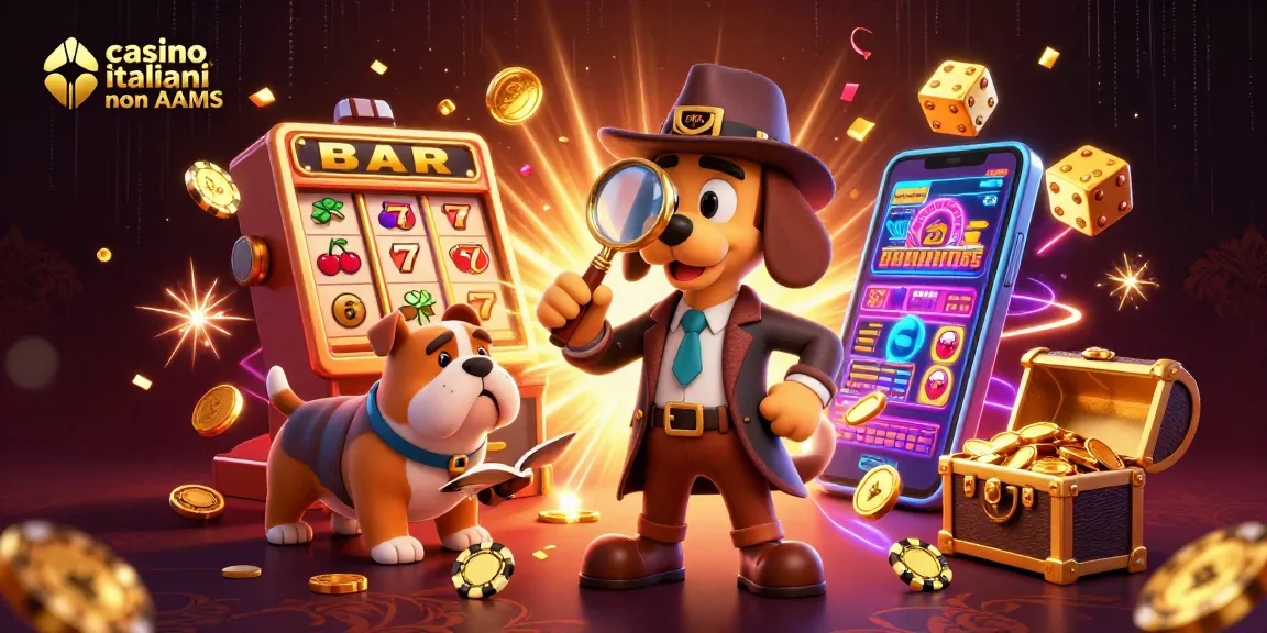 Vivi l'emozione nei casino italiani non AAMS con un detective e indizi di tesoro nel caos del gioco.