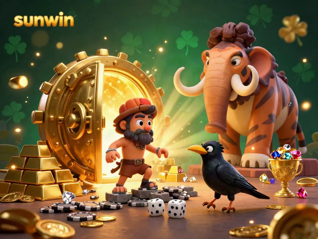 Experience the thrill of sunwin casino with vibrant cartoon characters and dynamic gaming elements.