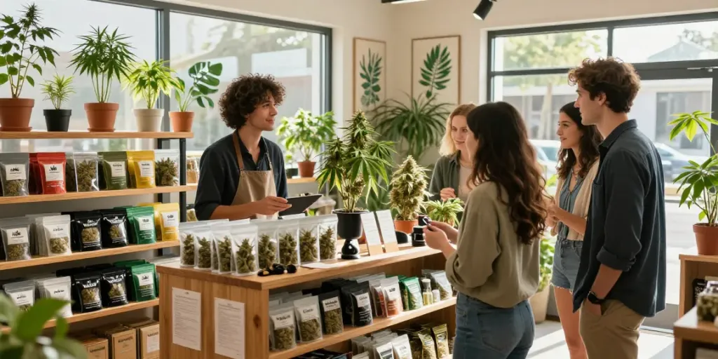 Cannabis seed shop featuring premium seeds, knowledgeable staff, and inviting atmosphere.