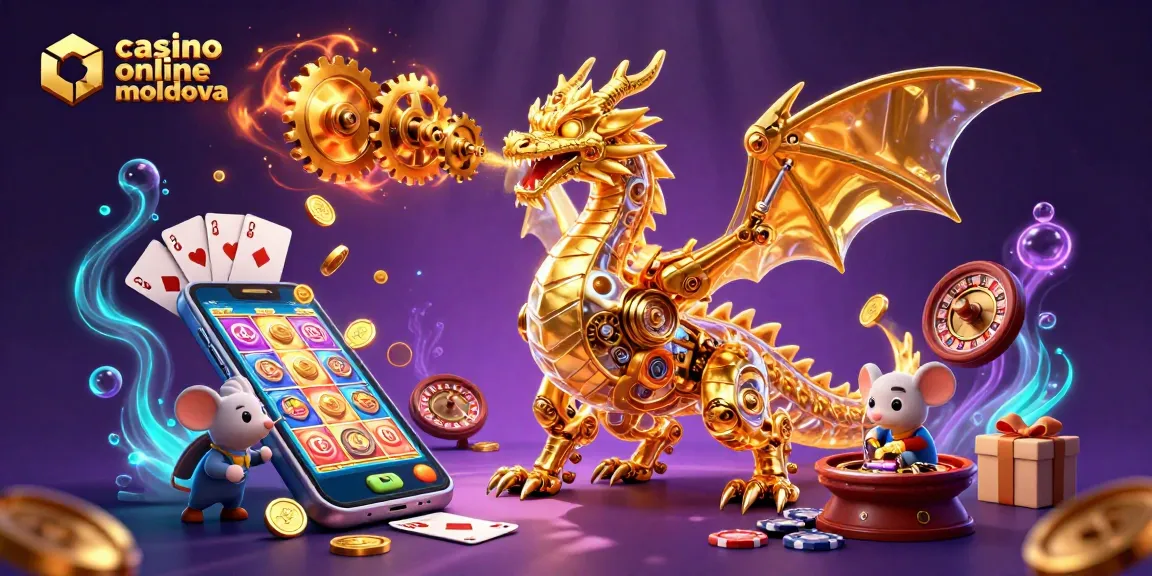 Sloturi captivante la casino online moldova cu un dragon aurit și elemente de joc impresionante.