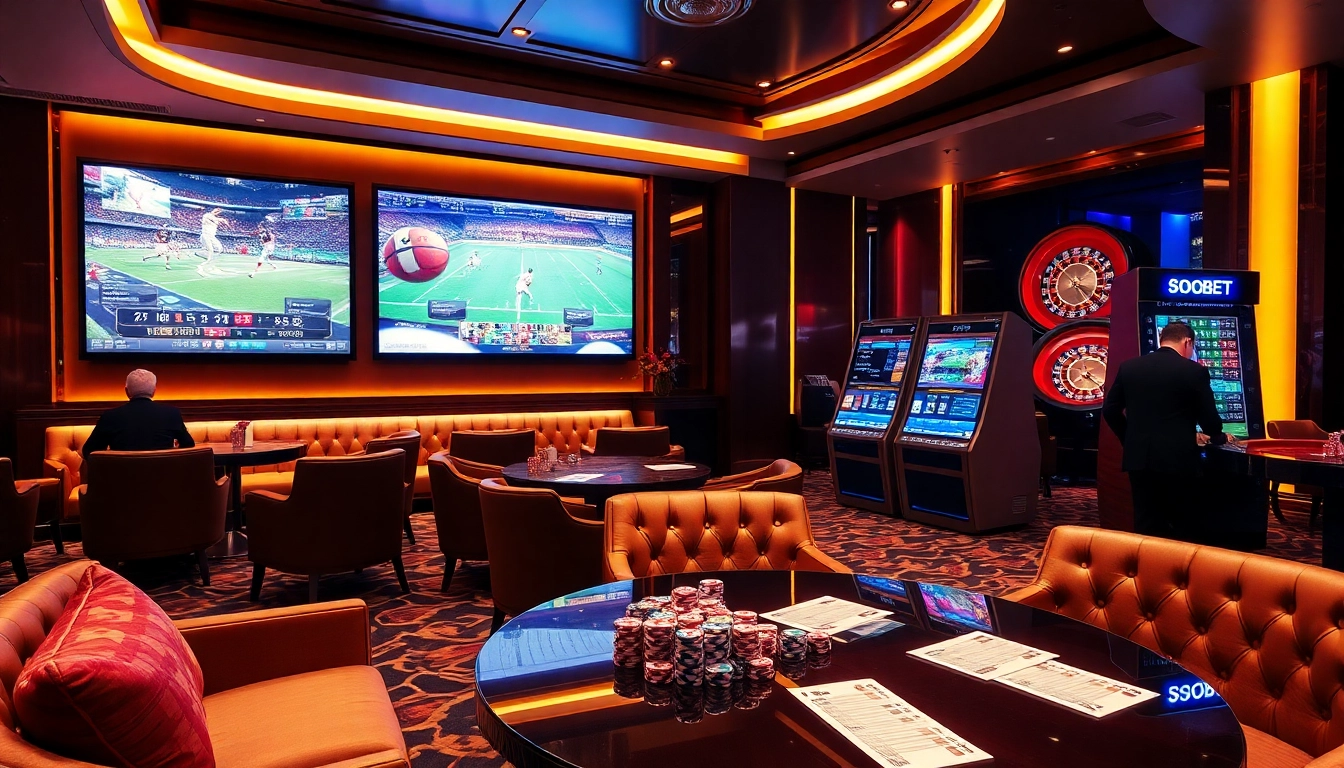 SboBet offers exciting sports betting in a luxurious casino setting.