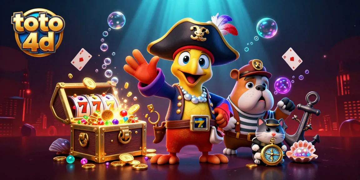 Engage with thrilling toto 4d action amidst an adventurous pirate-themed casino scene.