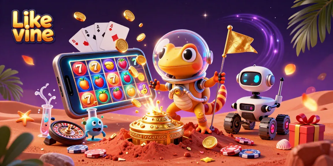 Experience thrilling wins at the Like vine casino with our vibrant Martian gecko and action-packed slot games.