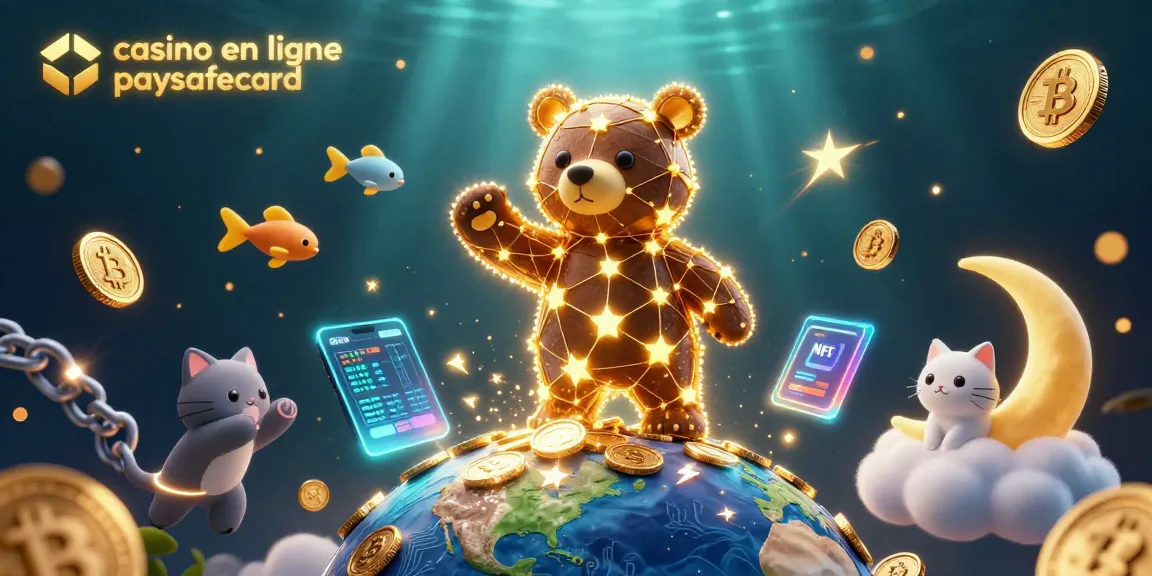 Jouer dans un casino en ligne paysafecard avec des étoiles dorées et des poissons filants.