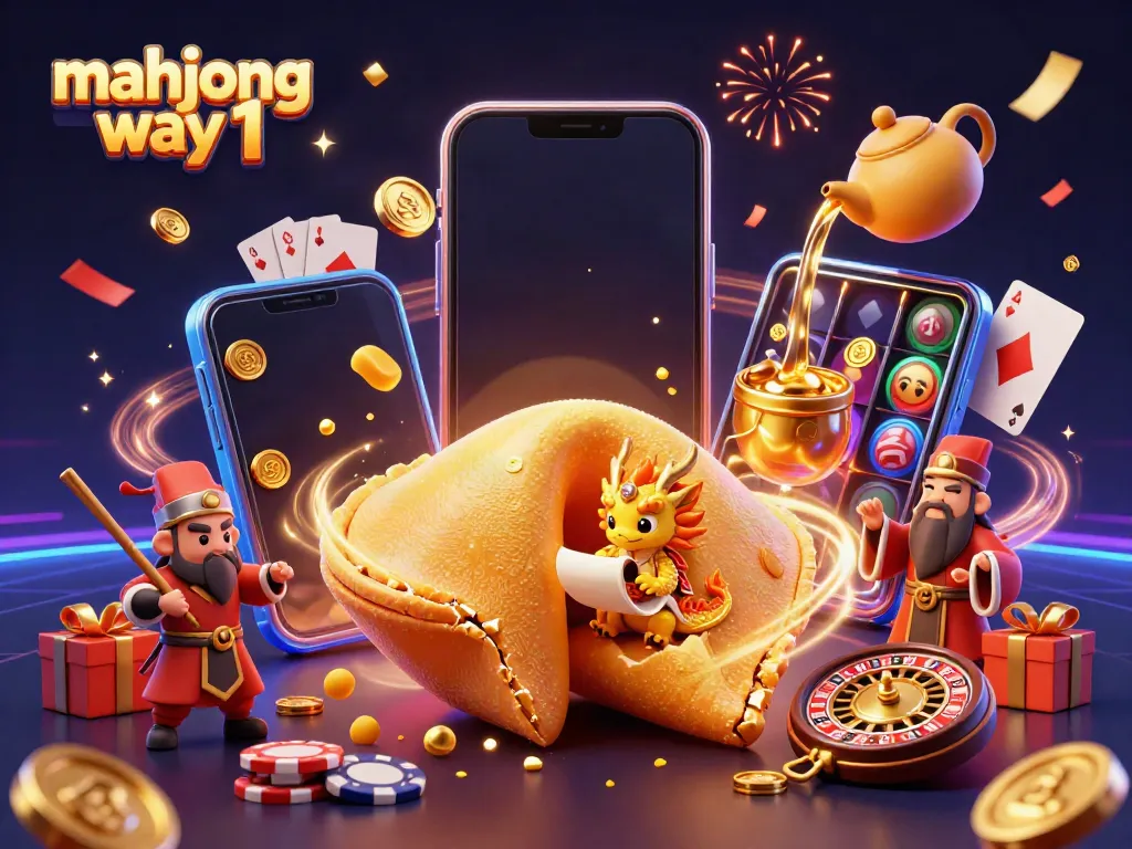 Unleash excitement with mahjong way 1 featuring a golden fortune cookie and gaming elements.