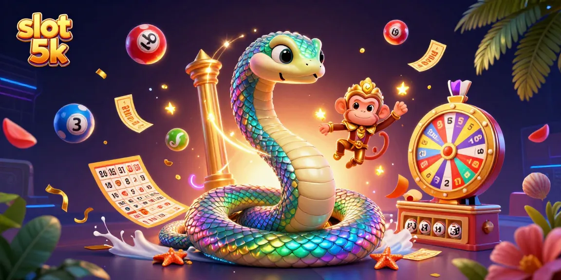 Experience thrilling wins in slot 5k games with vibrant casino excitement and colorful gambling elements.