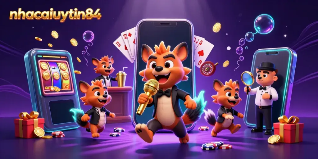 Experience nhacaiuytin84 as hyenas engage in a vibrant comedy casino club atmosphere