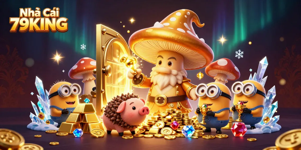 Experience the magic of Nhà cái 79KING with a dynamic casino scene filled with treasures.