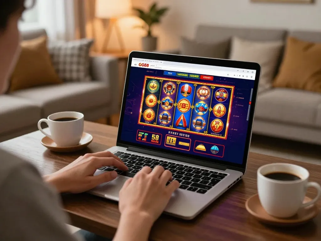 Player experiencing immersion while gaming on GG88 online casino platform.
