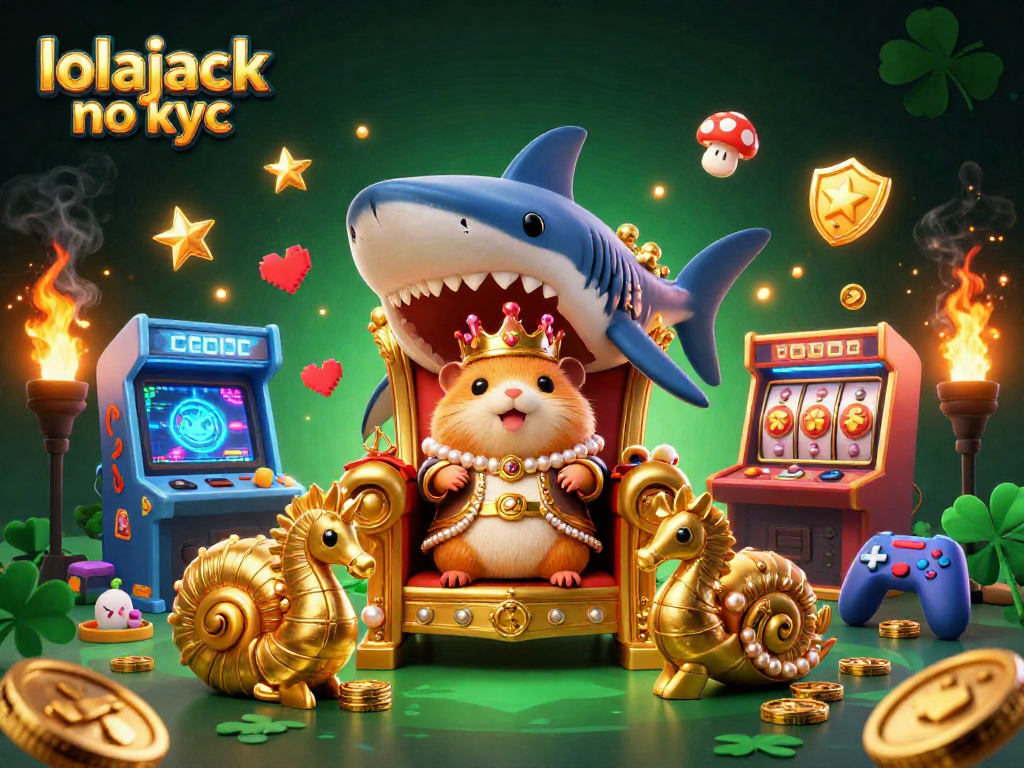 Experience vibrant gameplay with lolajack no kyc featuring a golden hamster king and dynamic casino elements.