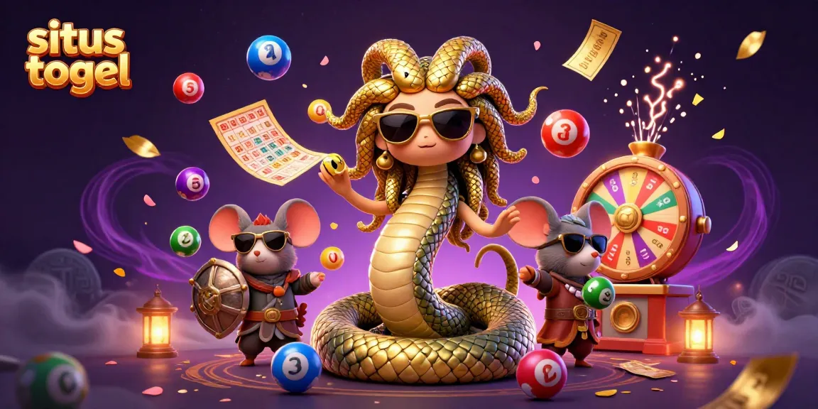 Experience the excitement of situs togel with vibrant lottery elements in a captivating 3D illustration.