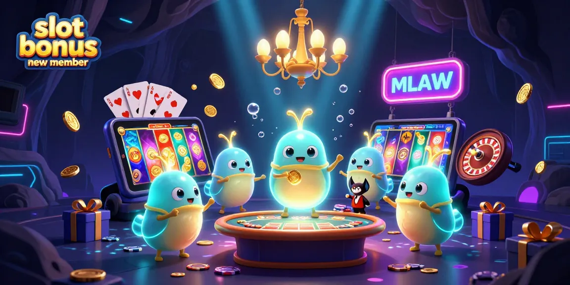 Experience the excitement of slot bonus new member promotions at this vibrant casino scene.