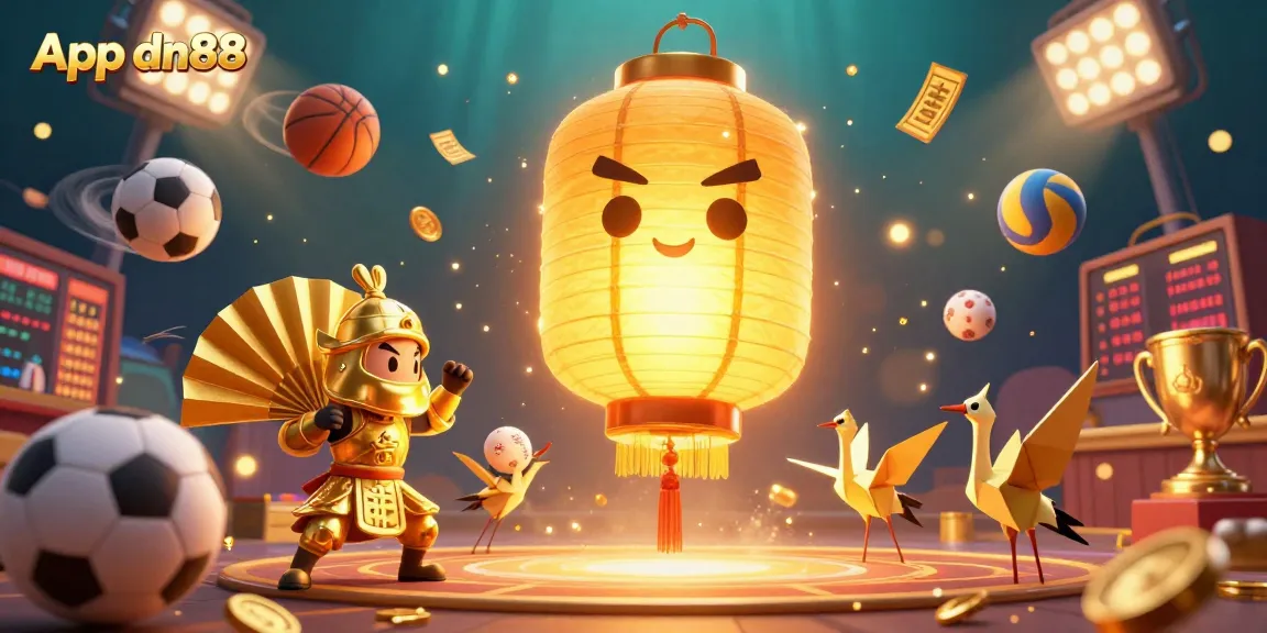 Experience the thrill of App dn88 with dynamic sports elements and golden treasures.
