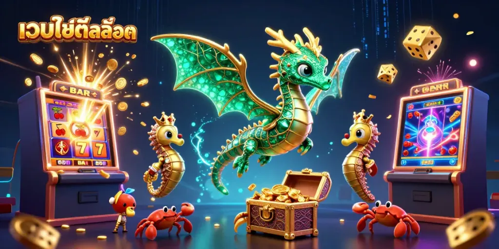 สัมผัสประสบการณ์ เว็บไซต์สล็อต โดยมีมังกรทะเล 3D และเครื่องสล็อตกระจายทองคำ