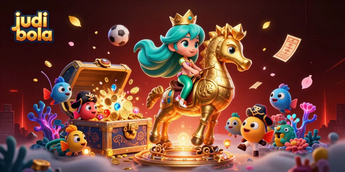 Engage in judi bola betting with an energetic scene showcasing a mermaid princess in a vibrant underwater setting.