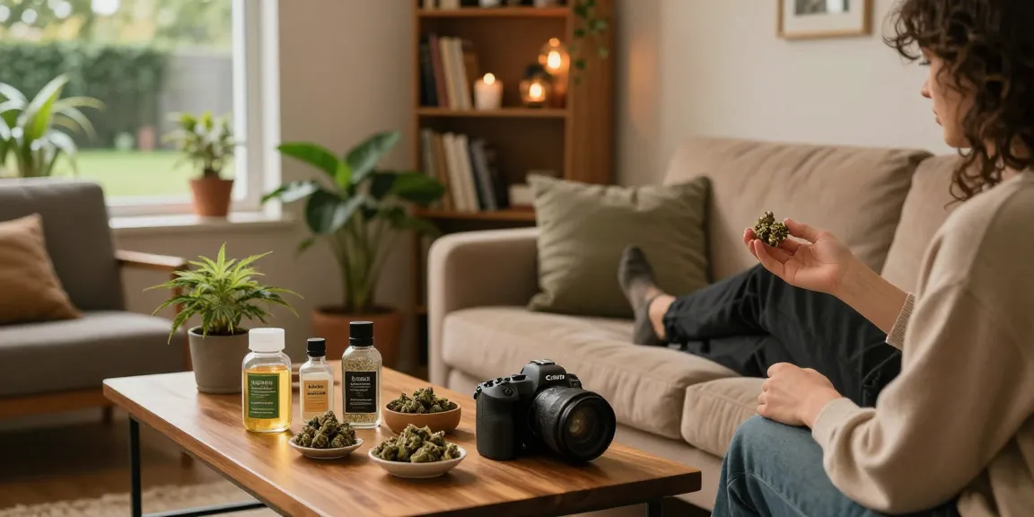 Entspannte Atmosphäre mit Moonrocks und hochwertigen Cannabisprodukten in einer gemütlichen Lounge.