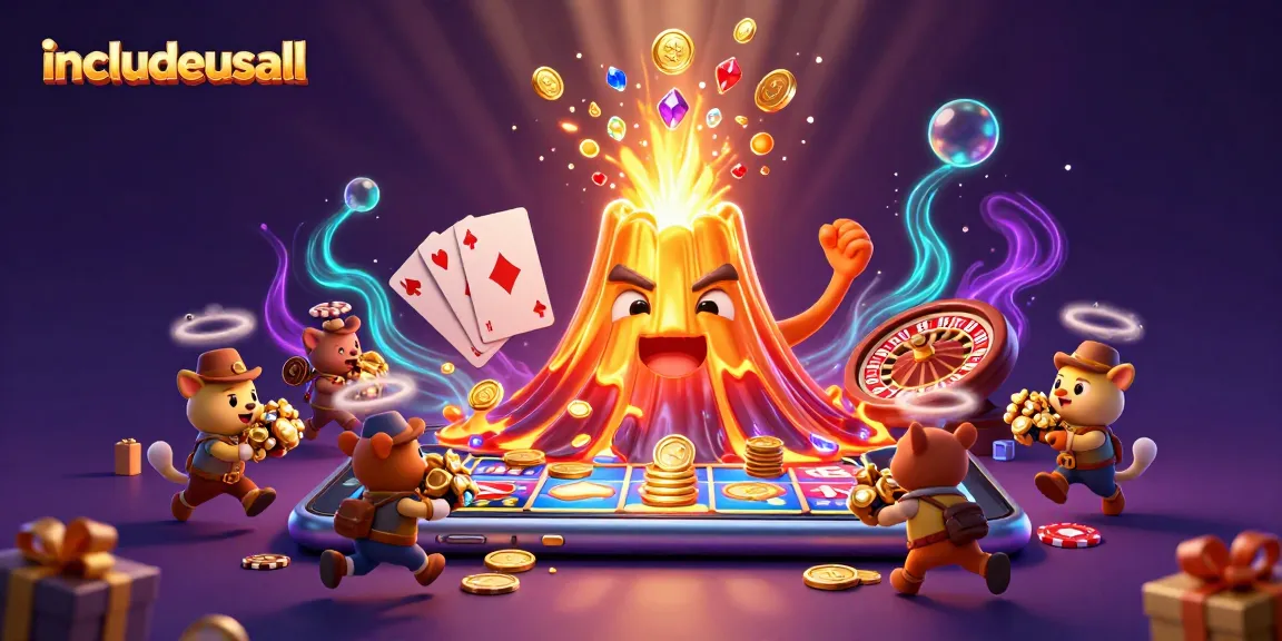 Experience the thrill of includeusall's Bonus Buy Slots, exploring vibrant casino elements and treasure-filled adventures.