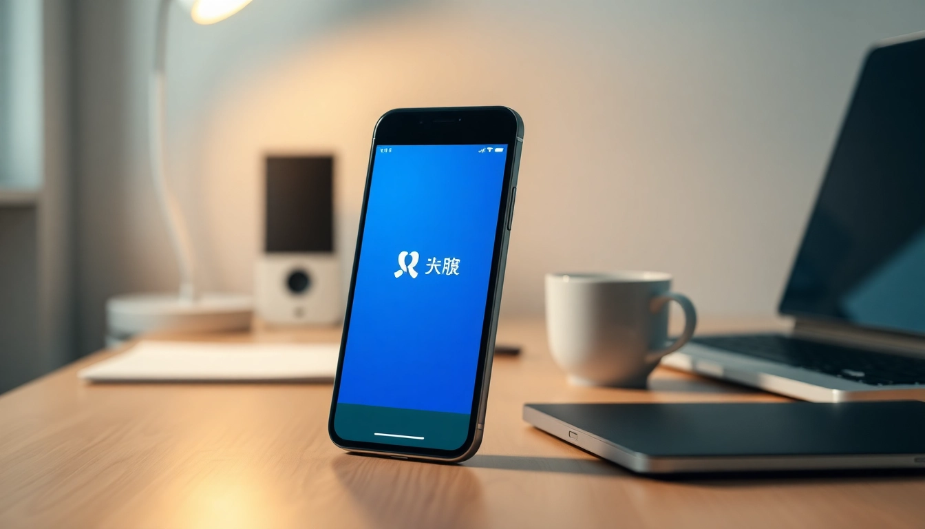 快连下载 app interface showcased on a smartphone, emphasizing user-friendly design and connectivity.