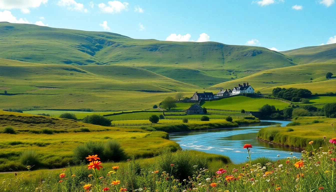 Exploring the serene landscapes of city of Canna UK, featuring lush greenery and a gentle river.