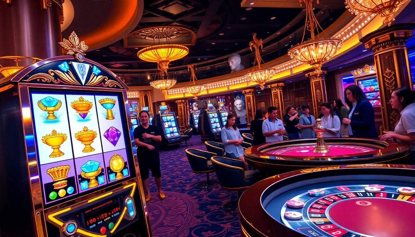 Spin the Olympus 1000 slot machine with vibrant symbols in an exciting casino atmosphere.