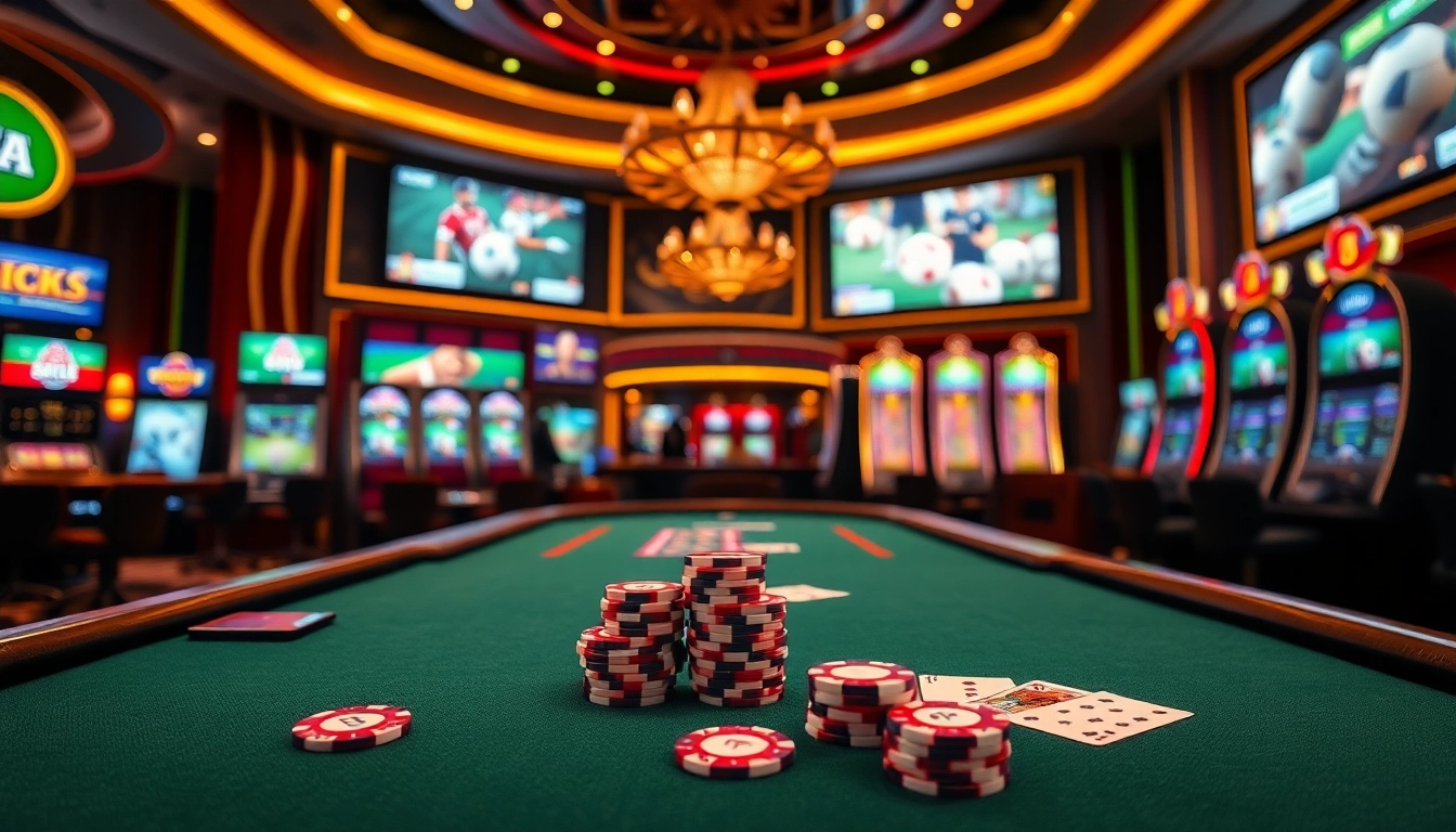 Experience thrilling baccarat gameplay at bk8thai with vibrant chips and cards.