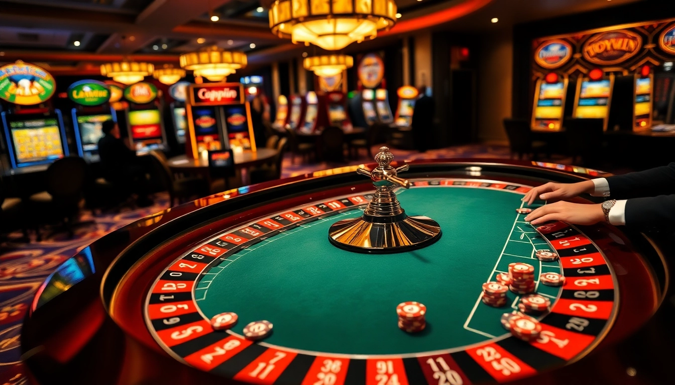 Topvin players enjoying high-stakes gambling at a vibrant casino table.