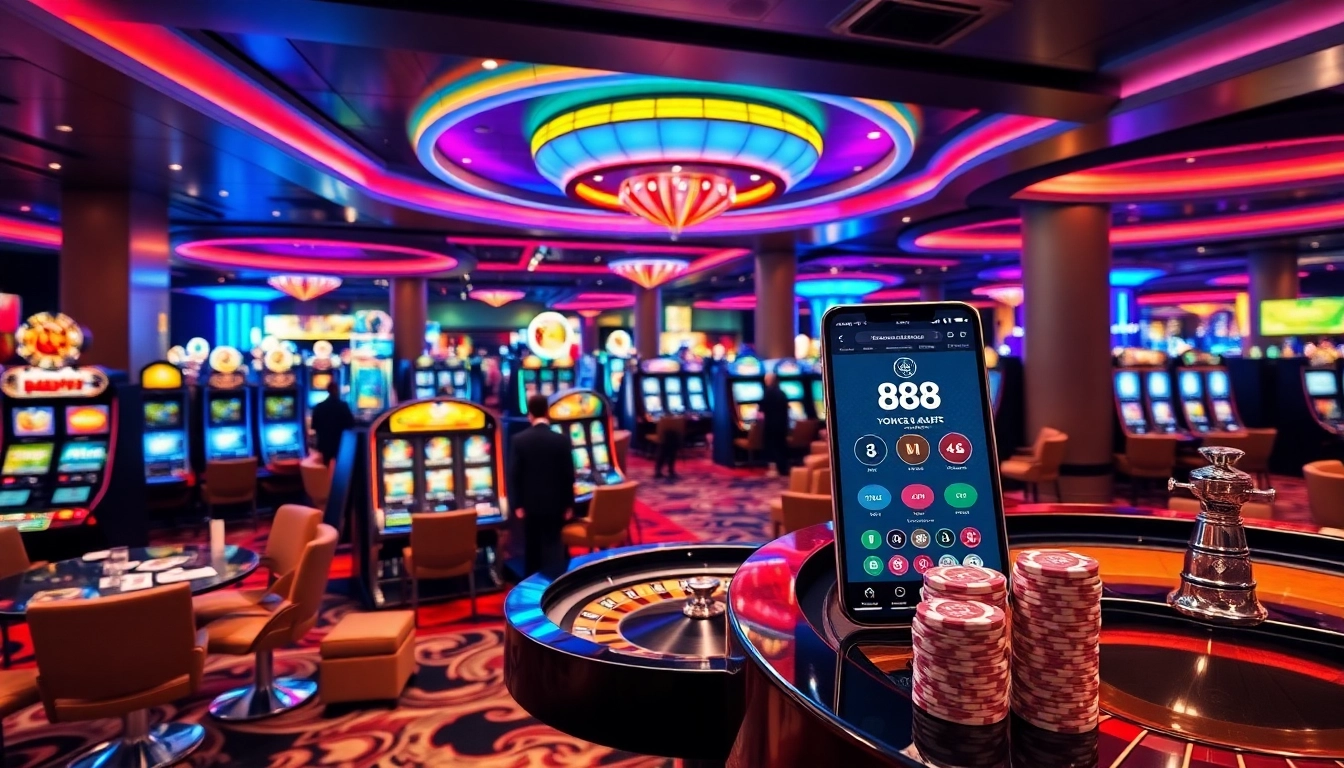 Experience the excitement of the 888vnd app with dynamic casino gaming visuals.