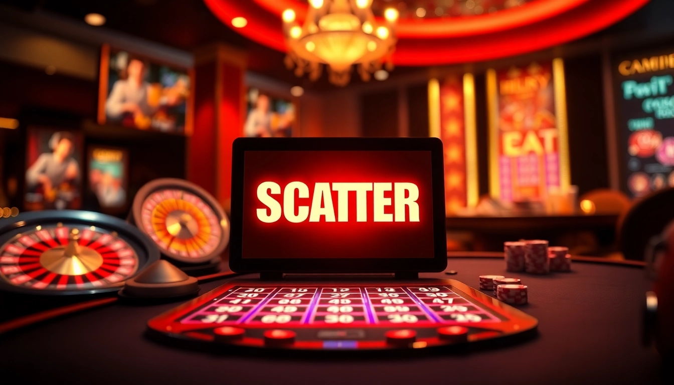 Experience thrilling gameplay with scatter hitam symbol shining in a luxurious casino environment.