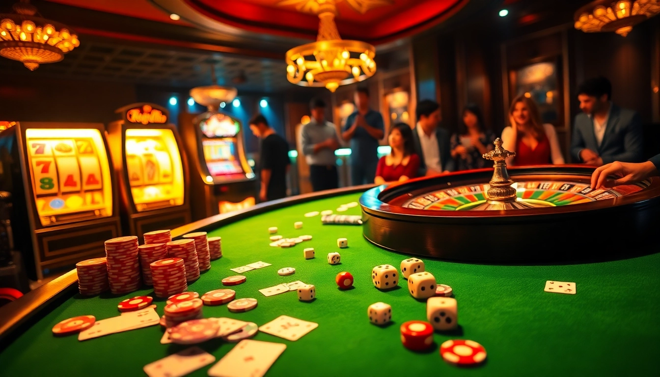 High-stakes players enjoying the luxury of 8day's vibrant casino games.