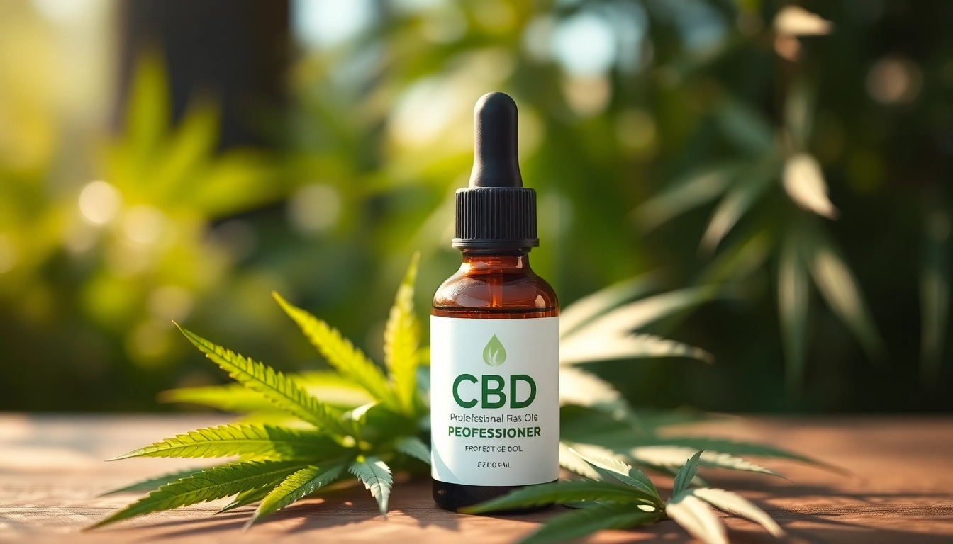 Buy CBD oil online with a focus on a vibrant CBD oil bottle surrounded by natural elements.