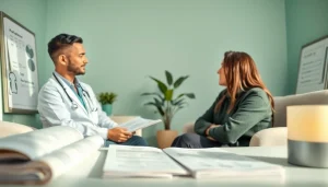 Get Medical marijuana card consultation in a serene clinic, highlighting patient care.