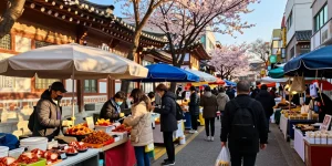 Vibrant marketplace in Seoul with diverse local foods and people exploring https://forumup.org/shop/search.php?ca_id=&addr1=&addr2=&addr3=&schKeyword=.